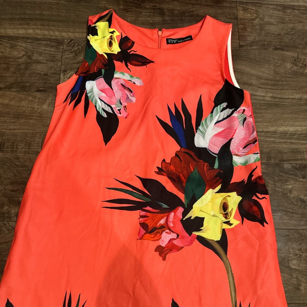 Zara Basic Coral Dress